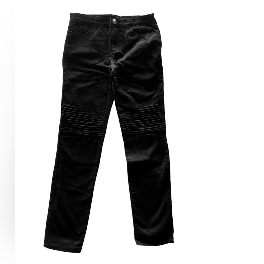 Forever 21 Girls Black Denim Pleated Pants Like New